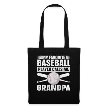 Mon joueur de baseball préféré m’appelle grand-père - Sac en tissu - noir - Devant