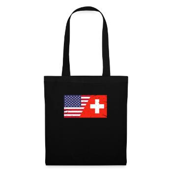 Suisse Amérique Suisse Alpes suisses Cadeau - Sac en tissu - noir - Devant