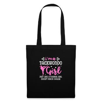 Taekwondo Fille Tae Kwon Do Cadeau d’Arts Martiaux - Sac en tissu - noir - Devant