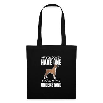 Boxer Chien Chien Allemand Boxer Cadeau - Sac en tissu - noir - Devant