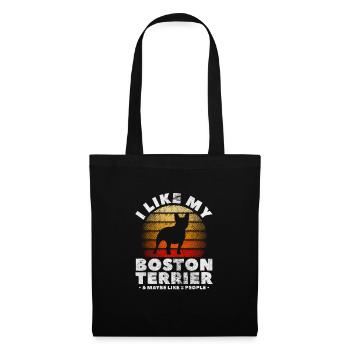 Boston Terrier - Sac en tissu - noir - Devant