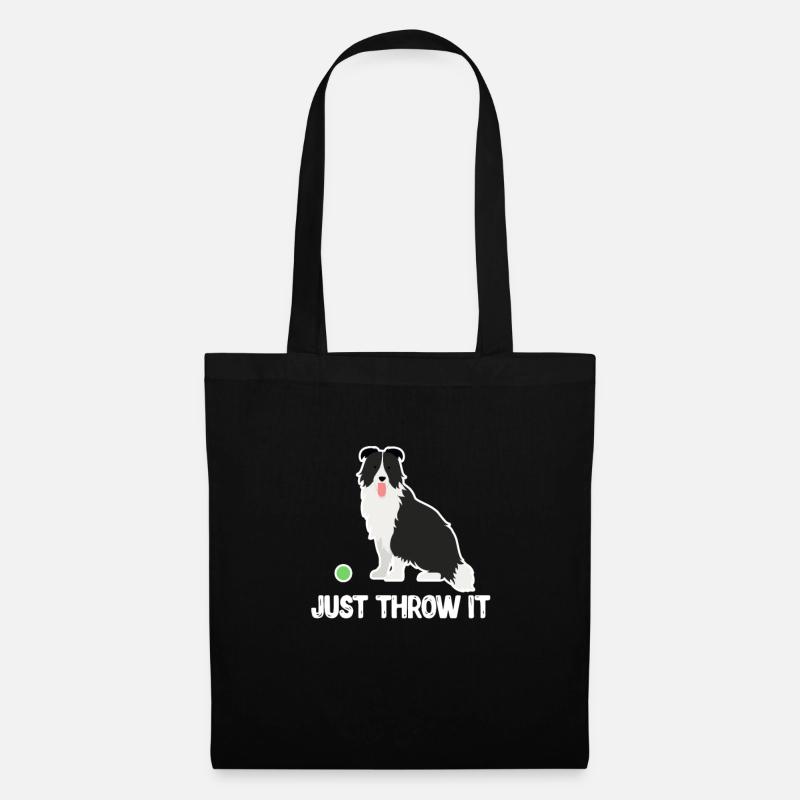 Border Collie - Sac en tissu - noir