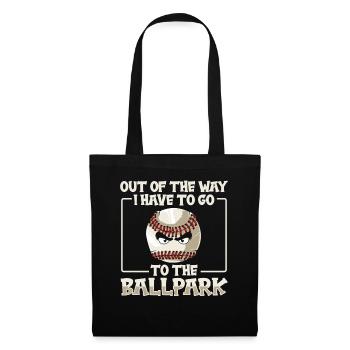 Je dois aller au baseball - Sac en tissu - noir - Devant