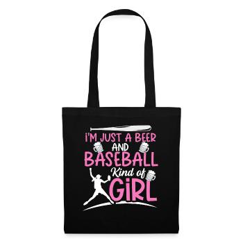 I'm Just A Beer & Baseball Kind Of Girl Baseball - Tote Bag - black - Front