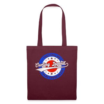 They call me Curling Legend - I play chess on ice - Tote Bag - burgundy - Front