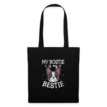 Boston Terrier - Sac en tissu - noir - Devant