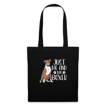 Boxer Chien Chien Allemand Boxer Cadeau - Sac en tissu - noir - Devant