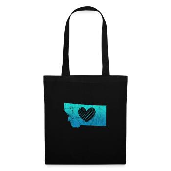 Montana Amérique États-Unis Helena Mountains Cadeau - Sac en tissu - noir - Devant