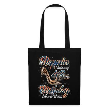 Steppin Dans Mon 43e anniversaire 43e anniversaire - Sac en tissu - noir - Devant