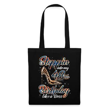 Steppin Dans Mon 48ème Anniversaire 48. Geburtstags - Sac en tissu - noir - Devant