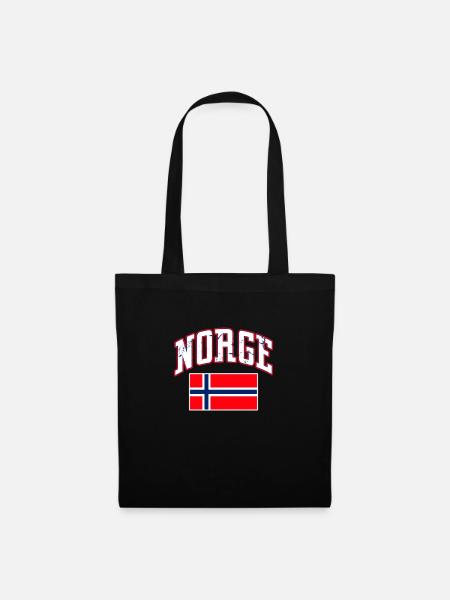 Norwegen - Stoffbeutel - Schwarz