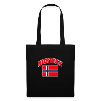 Norwegen - Stoffbeutel - Schwarz - Vorne