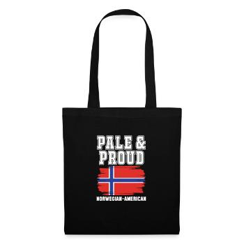 Norwegen - Stoffbeutel - Schwarz - Vorne