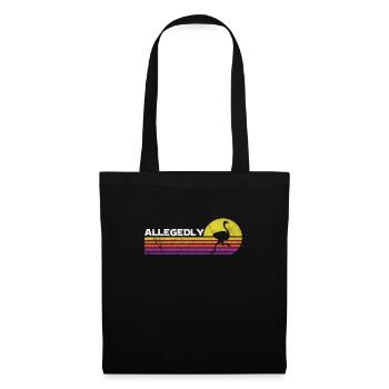 Autruche Oiseau Animal Strauss Afrique Safari Cadeau - Sac en tissu - noir - Devant
