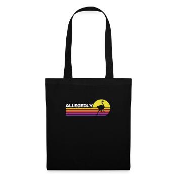 Autruche - Sac en tissu - noir - Devant