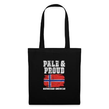 Norwegen Skandinavien Norge Norweger Geschenk - Stoffbeutel - Schwarz - Vorne