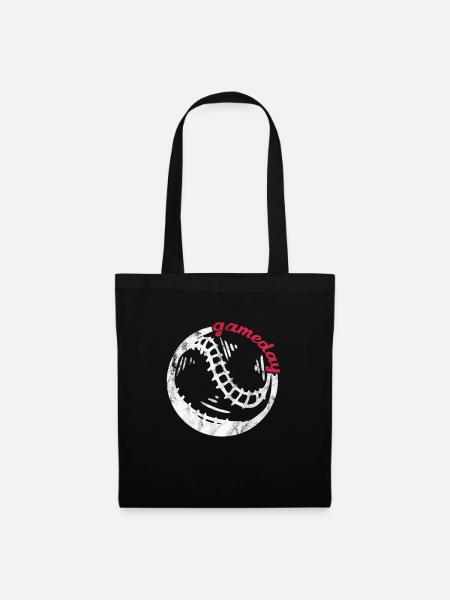 Softball - Stoffbeutel - Schwarz