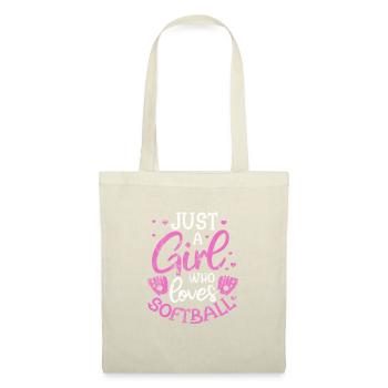 Fille de softball - Sac en tissu - nature - Devant