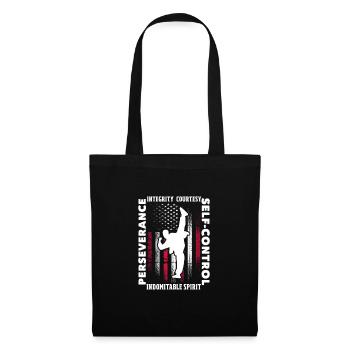 Taekwondo Tae Kwon Do Kampfsport Geschenk - Stoffbeutel - Schwarz - Vorne