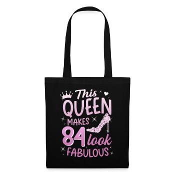 This Queen makes 84 look Fabulous 84th birthday - Tote Bag - black - Front