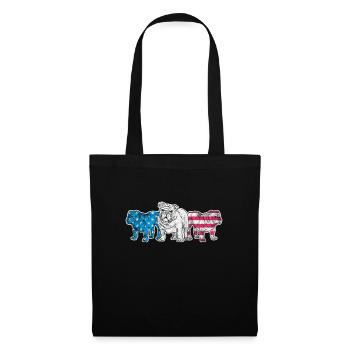 American Bulldog Dog Dog Lovers Cadeau - Sac en tissu - noir - Devant