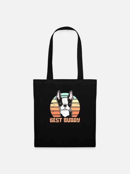Boston Terrier - Stoffbeutel - Schwarz