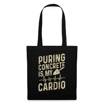 Puring Concrete Is My Cardio Betonbauer - Stoffbeutel - Schwarz - Vorne