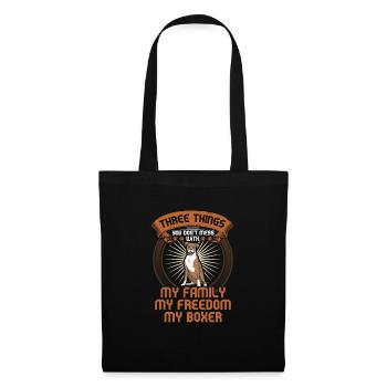 Boxer Dog Dogs German Boxer Cadeau - Sac en tissu - noir - Devant