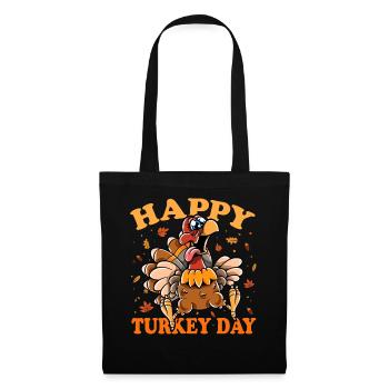 Thanksgiving Funny Turkey Happy Turkey Day - Tote Bag - black - Front