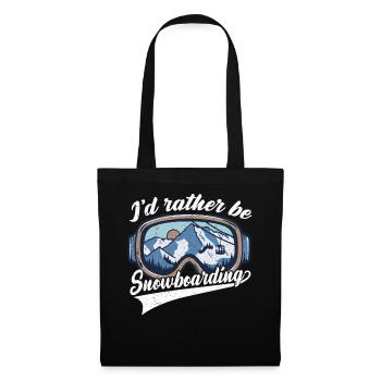 I'd Rather Be Snowboarding Snowboarding - Tote Bag - black - Front