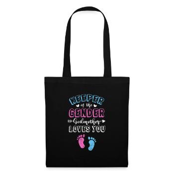 Marraine Tante Marraine Baptême Nièce Neveu Cadeau - Sac en tissu - noir - Devant