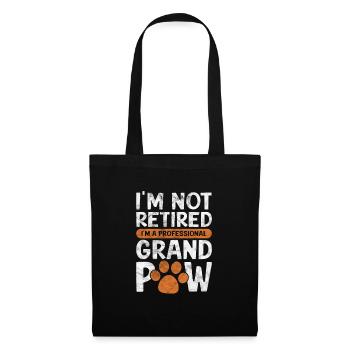 Retraite Grand-père animal de compagnie - Sac en tissu - noir - Devant