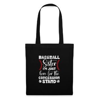 Baseball Sister Brother Siblings Gift - Tote Bag - black - Front