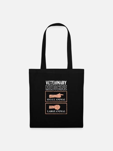 Tierarzt Tiermedizin Tierärztin Veterinär Geschenk - Stoffbeutel - Schwarz
