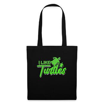 Tortue - Sac en tissu - noir - Devant