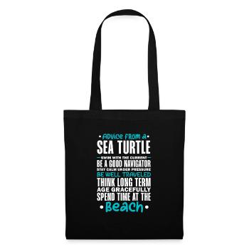 Turtle Turtle Sea Sea Creatures Gift - Tote Bag - black - Front