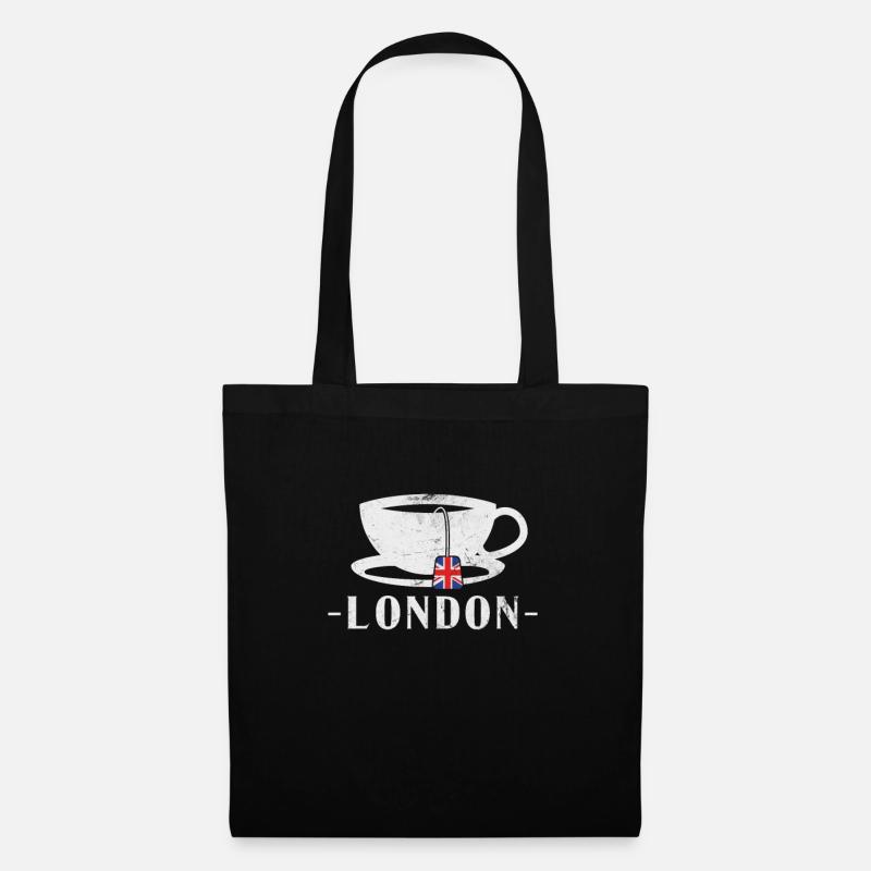 London - Stoffbeutel - Schwarz