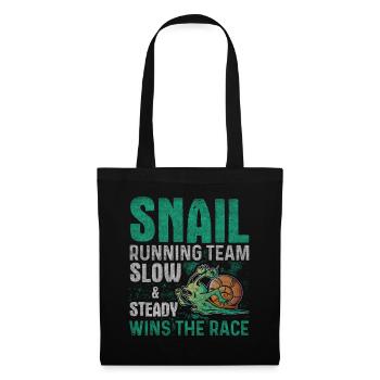 Équipe de course d’escargot Drôle de coureur d’escargot - Sac en tissu - noir - Devant