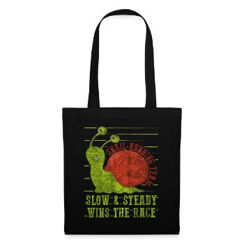 Équipe de course d’escargot Drôle de coureur d’escargot - Sac en tissu - noir - Devant