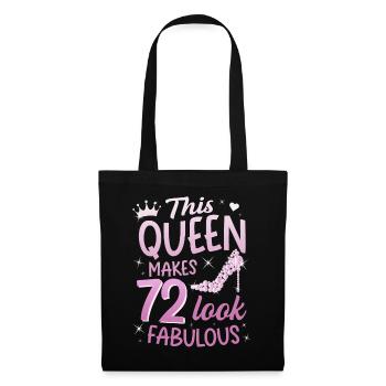 Cette reine fait 72 look Fabuleux 72e anniversaire - Sac en tissu - noir - Devant