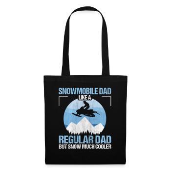 Snowmobile Dad Snow Much Cooler Motorschlitten - Stoffbeutel - Schwarz - Vorne