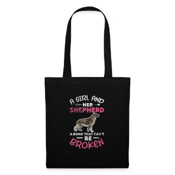 German Shepherd Girl Dog Pet Gift - Tote Bag - black - Front