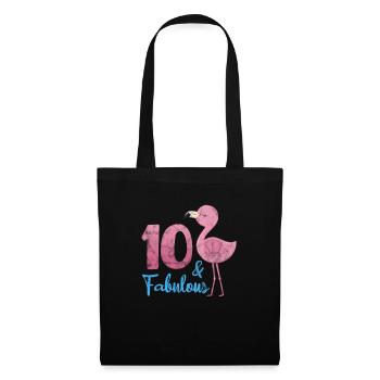 10th birthday Flamingo - Tote Bag - black - Front