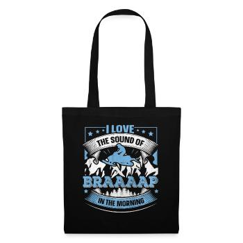 I Love The Sound Of Braaaap Snowmobile Riding - Tote Bag - black - Front