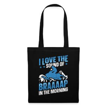 I Love The Sound Of Braaaap Snowmobile Riding - Tote Bag - black - Front