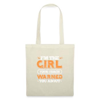 Fille de softball - Sac en tissu - nature - Devant
