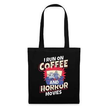 Je cours sur le café et le vrai crime - Sac en tissu - noir - Devant