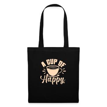 Kaffee Koffein Espresso Barista Geschenk - Stoffbeutel - Schwarz - Vorne