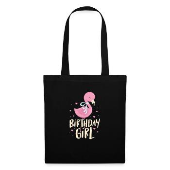 Flamingo Birthday Girl Pink Bird Gift - Tote Bag - black - Front