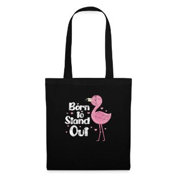 Flamant - Sac en tissu - noir - Devant